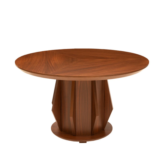 Mesa de Comedor Redonda con Cubierta de Madera Semera