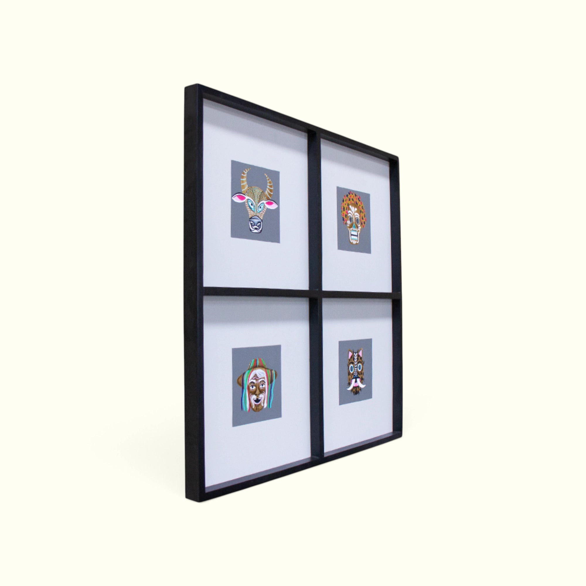 Cuadro Tradiciones, Ventana con 4 Máscaras