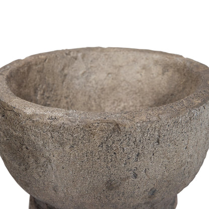 Bowl Con Soporte De Resina Simulacion Piedra II