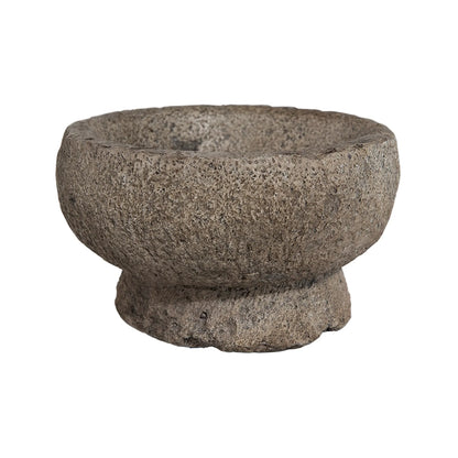 Bowl Con Soporte De Resina Simulacion Piedra I