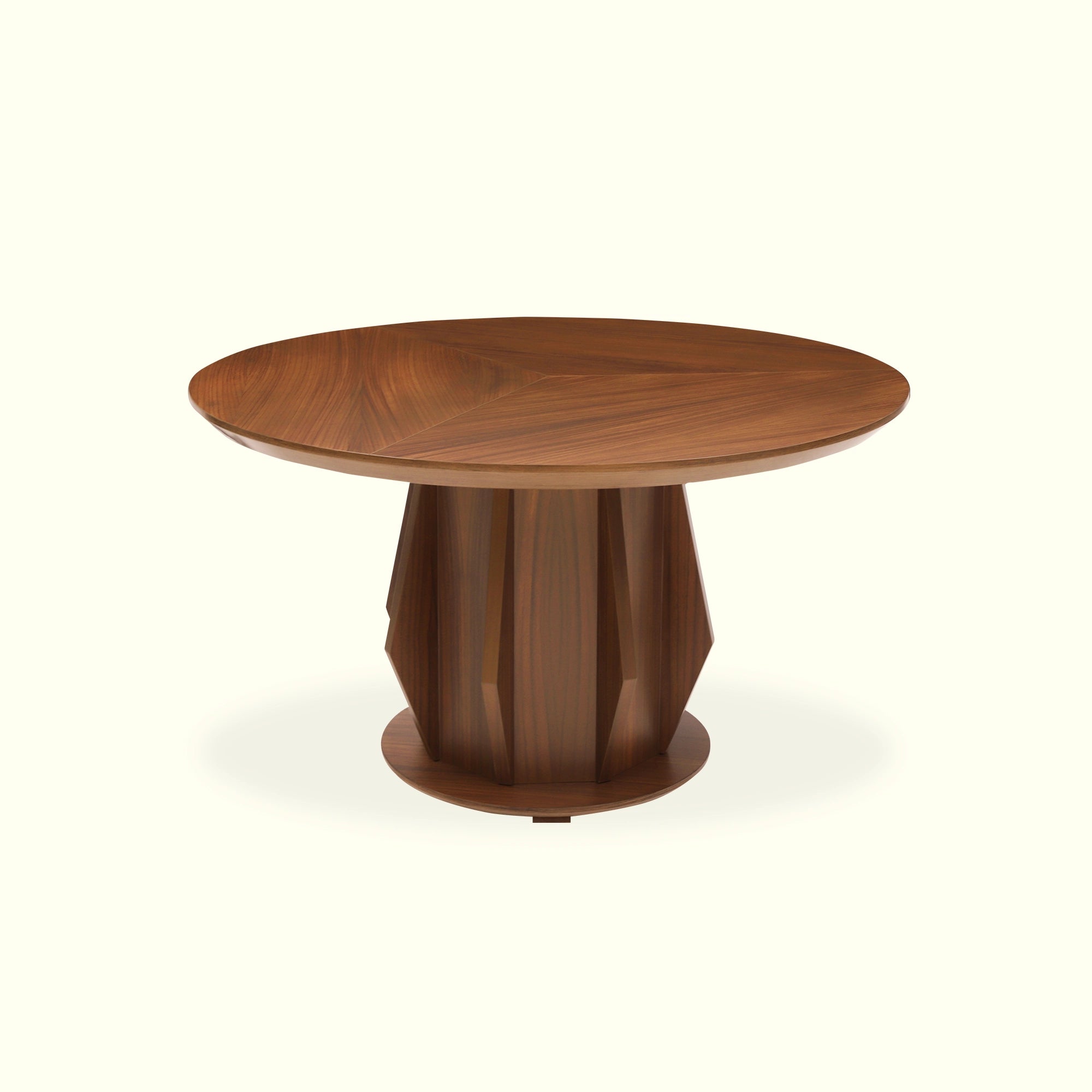Mesa de Comedor Redonda con Cubierta de Madera Semera