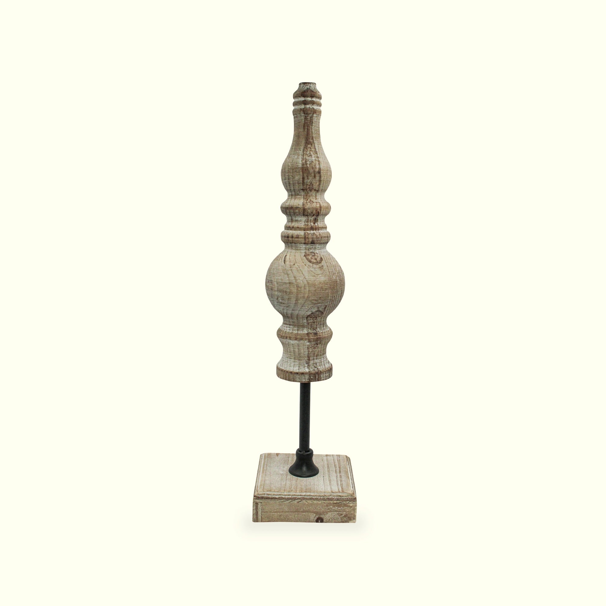 Figura Decorativa Torno de Madera y Metal I