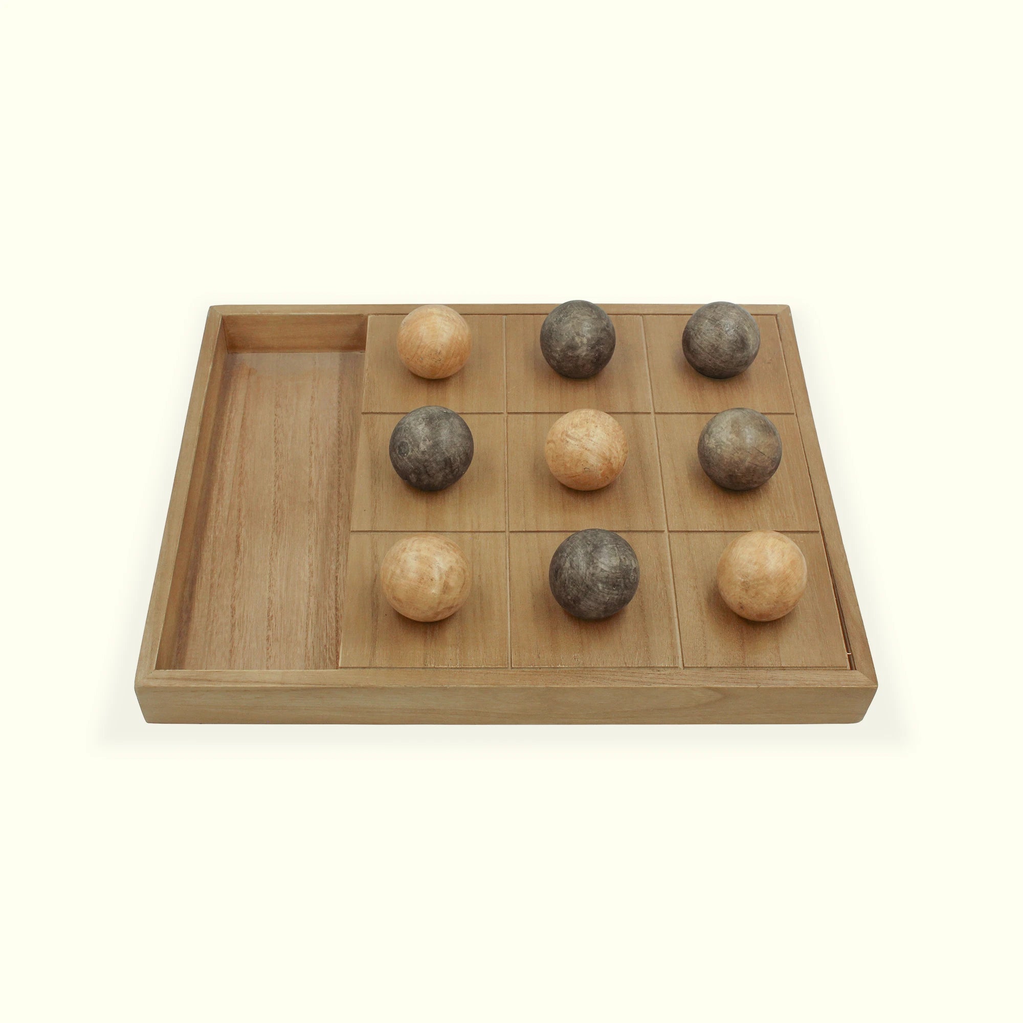 Juego de Gato Decorativo con Esferas en Madera