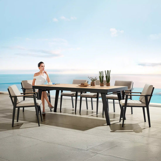 Set Comedor Más 6 Sillas de Exterior Emoti