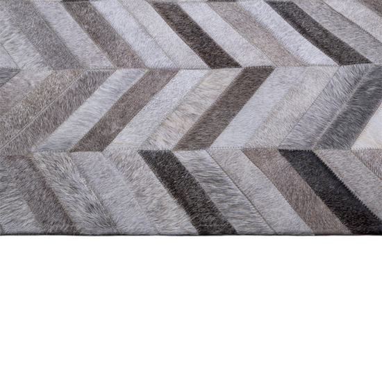 Tapete Cow Hide Rug Parquet Dark Grey