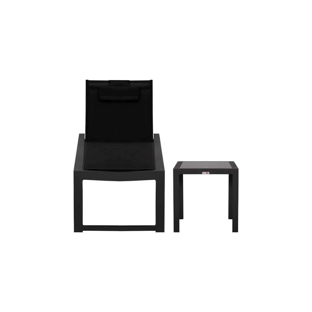 Camastro + Mesa Lateral Ibiza Negro