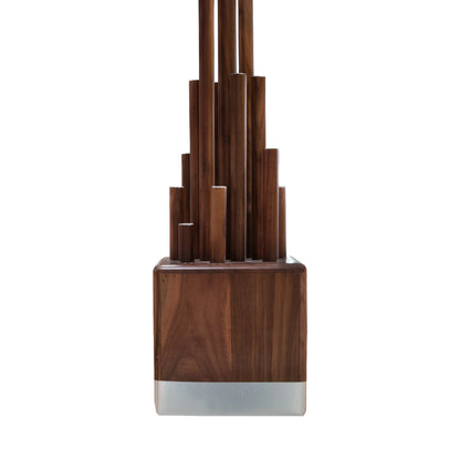 Lámpara De Mesa Torre Nogal