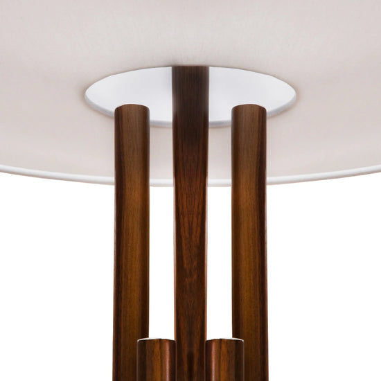 Lámpara De Mesa Torre Nogal