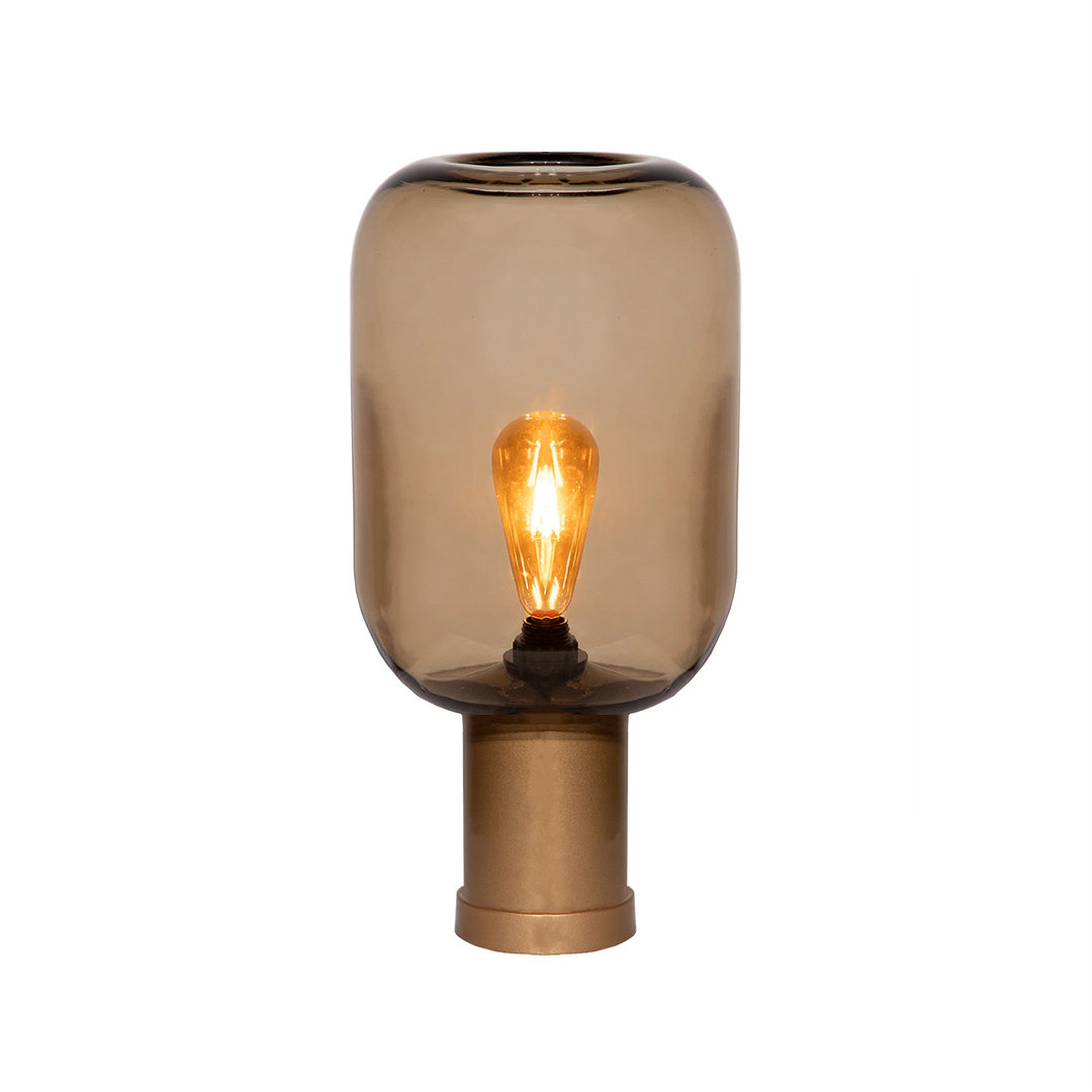 Lámpara Tokio Carolina Ch Smoke Base Dorada