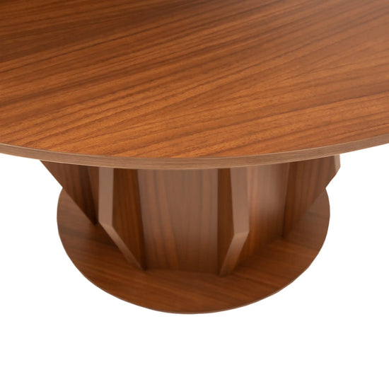 Mesa de Comedor Redonda con Cubierta de Madera Semera