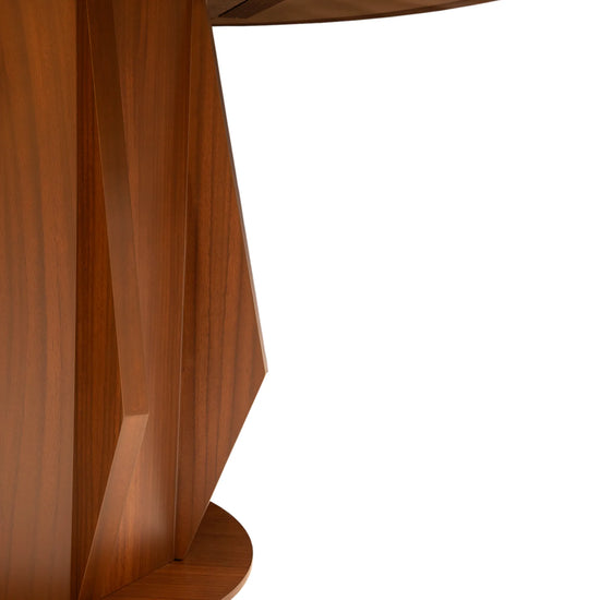 Mesa de Comedor Redonda con Cubierta de Madera Semera