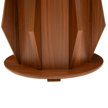 Mesa de Comedor Redonda con Cubierta de Madera Semera