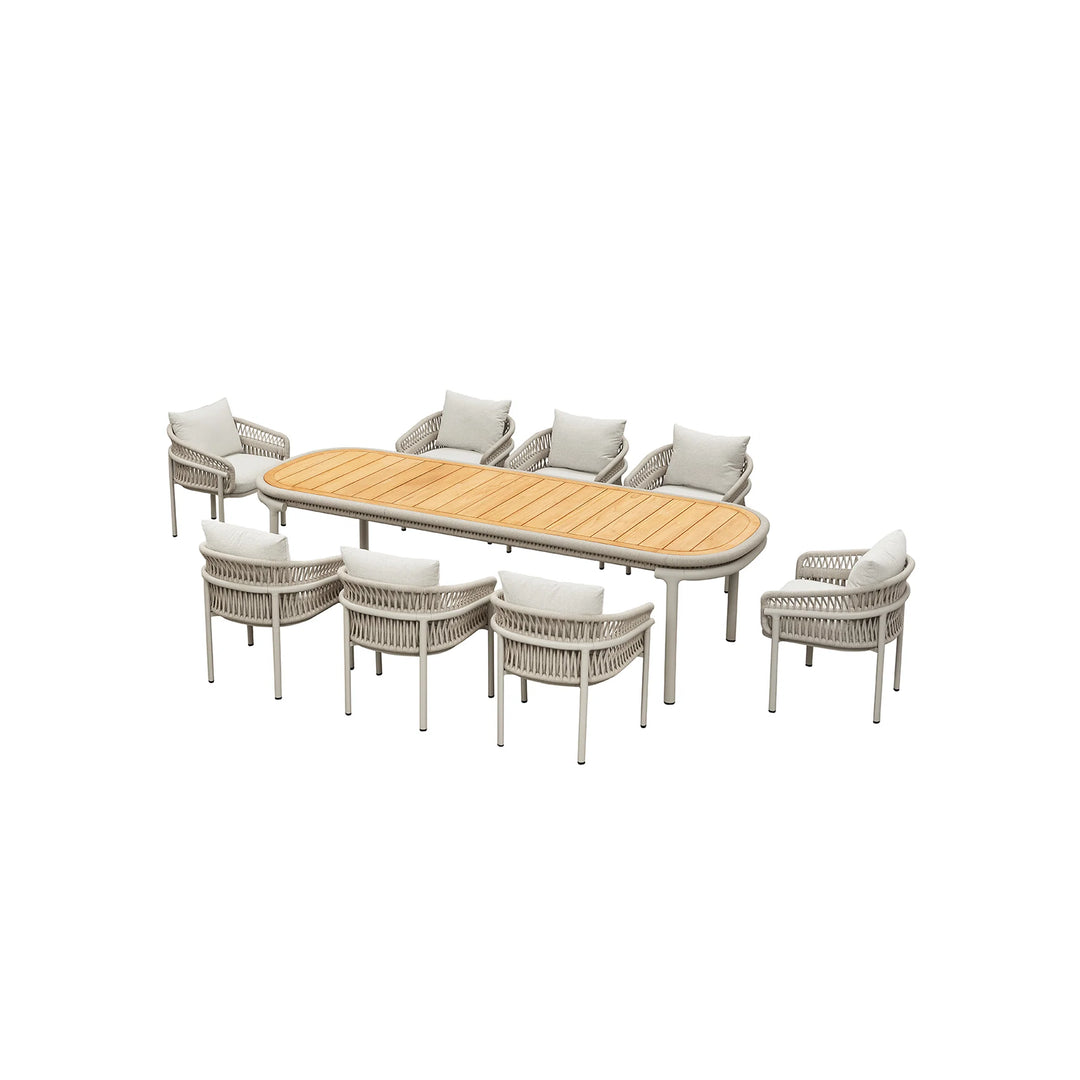 Set Comedor Más 8 Sillas de Exterior Calypso
