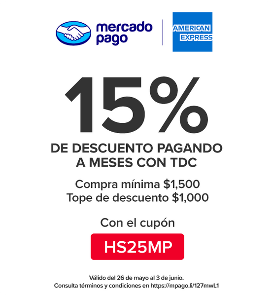 Mercado Pago 10% de descuento con tarjeta de crédito American Express.