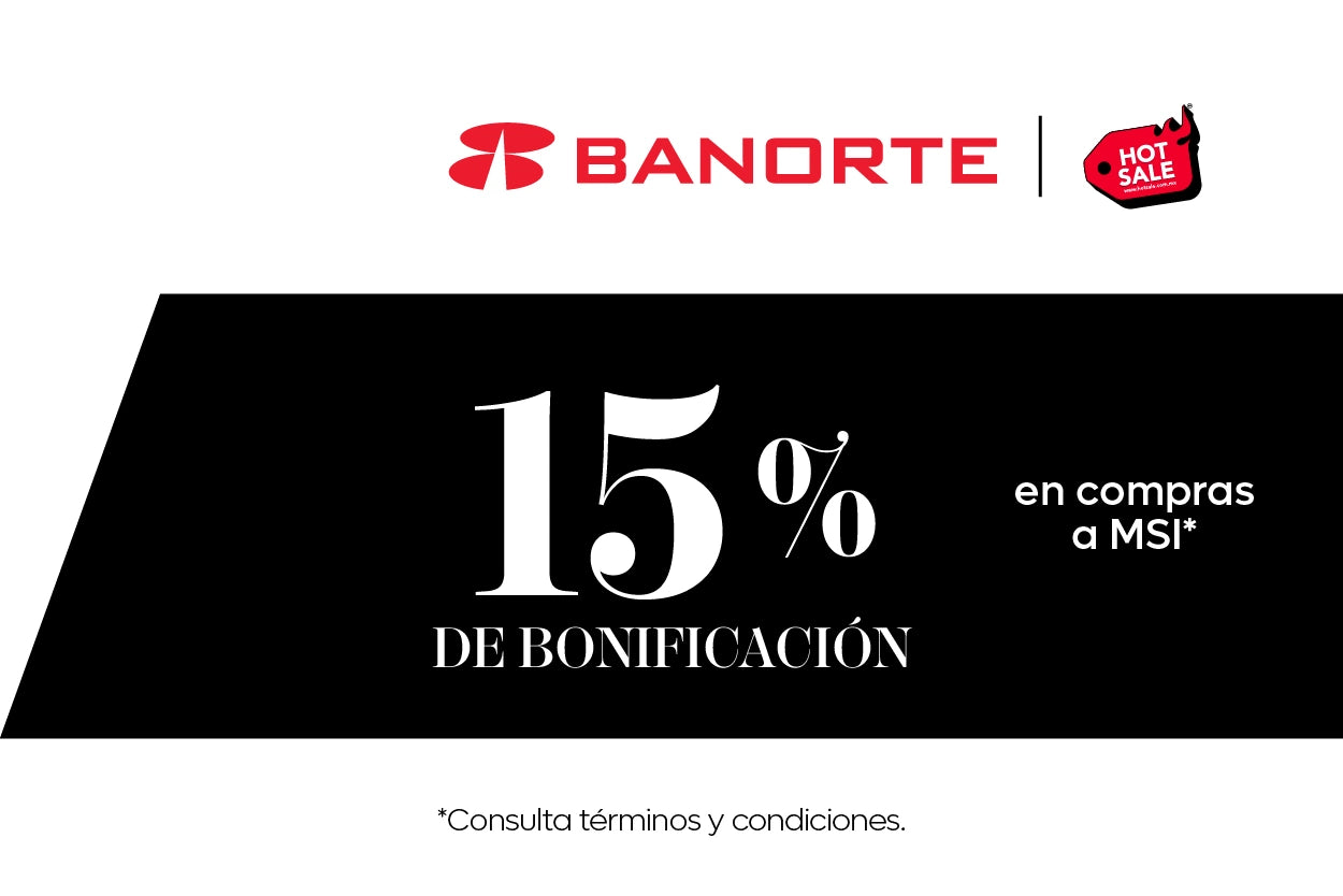 Banorte: 15% de bonificación en compras a MSI