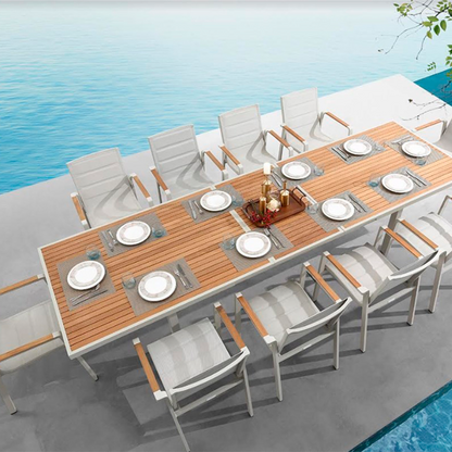 Set Mesa Extendible + 10 Sillas Santorini