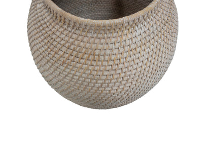 Florero Rattan Blanco II