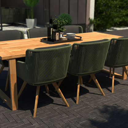 Silla para Exterior Flores Verde