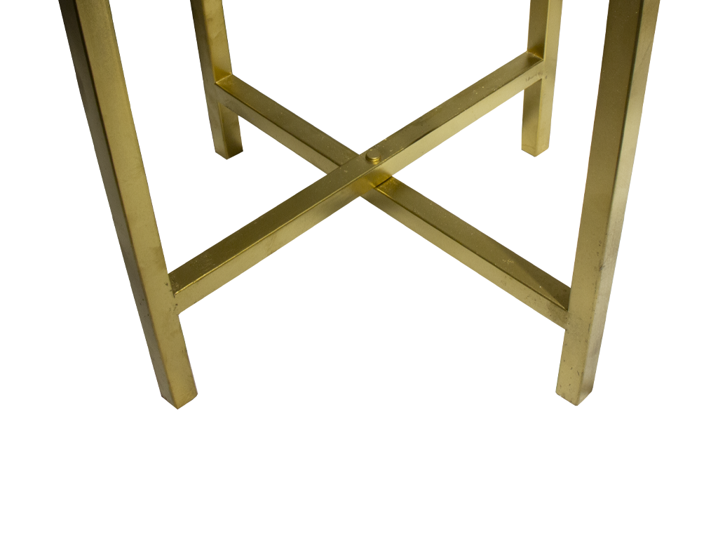 Set De 2 Maceteros Negro Con Dorado Pedestal