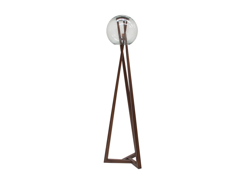 Lampara De Piso Quebec Pantalla Vidrio - Muebles Pergo