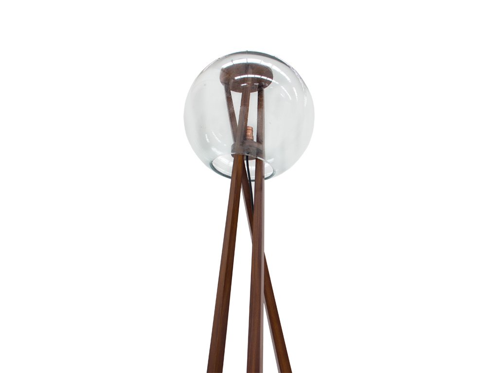 Lampara De Piso Quebec Pantalla Vidrio - Muebles Pergo