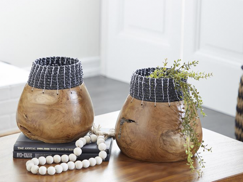 Set 2 Bowl De Teka Y Pastos Marino