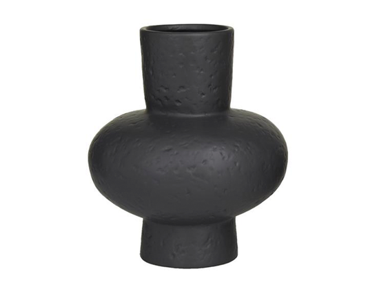 Set 2 Jarrones De Ceramica Calabaza Negro