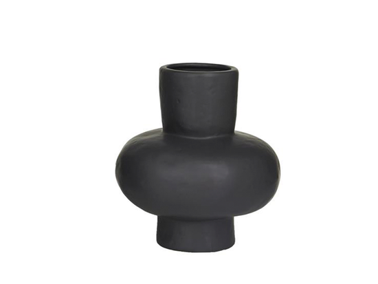 Set 2 Jarrones De Ceramica Calabaza Negro