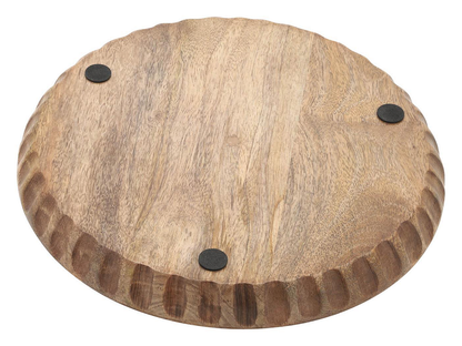 Set 2 Charolas Redondas Japandi Madera