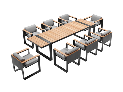 Comedor para Exterior con 8 Sillas Cambusa